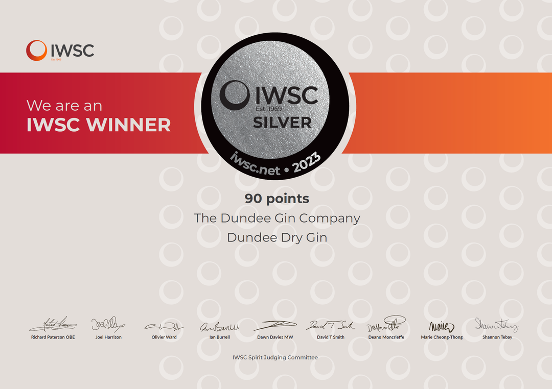 Dundee Gin brings home the Silver at the IWSC